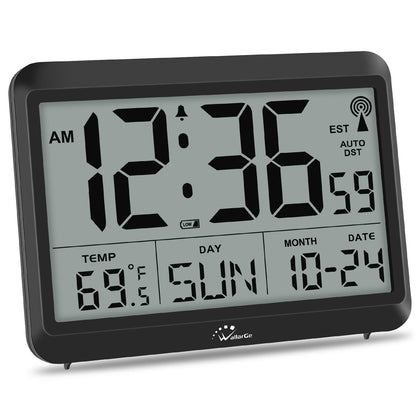 WallarGe Self-Setting Atomic Digital Wall Clock with Auto DST