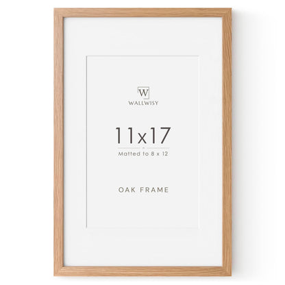 5x7 Picture Frame, Solid Oak Wood 5x7 Photo Frame with Mat to 4x6