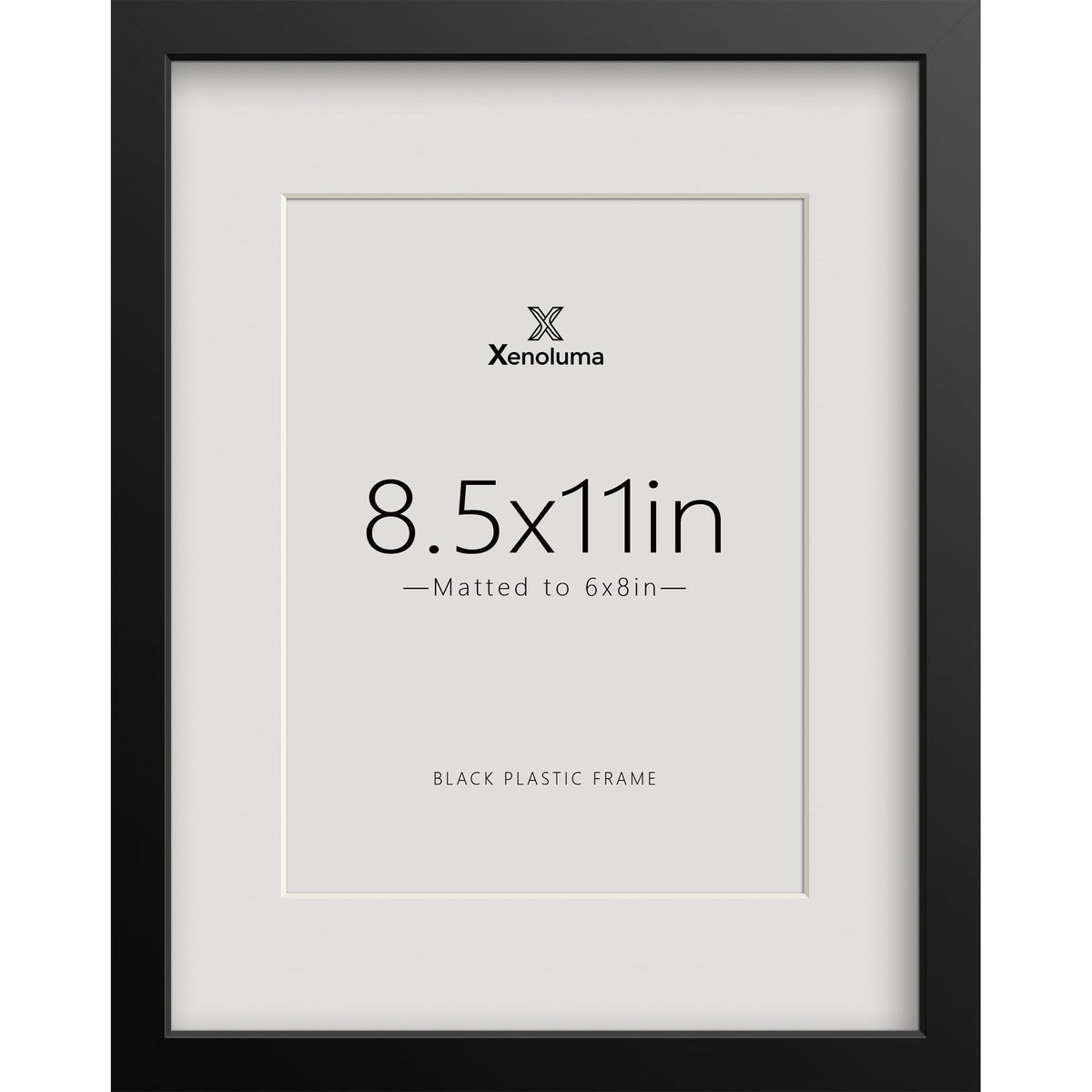 8.5 By 11 Picture Frames 6x8 with Mat - Black Photo Frame 1 Pack