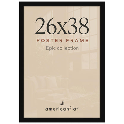 Americanflat 16x20 Poster Frame - Engineered Wood - Black