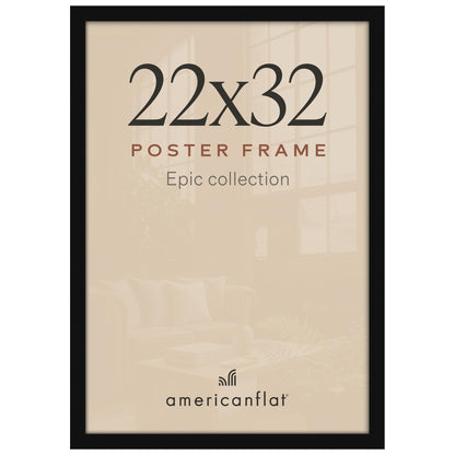 Americanflat 16x20 Poster Frame - Engineered Wood - Black