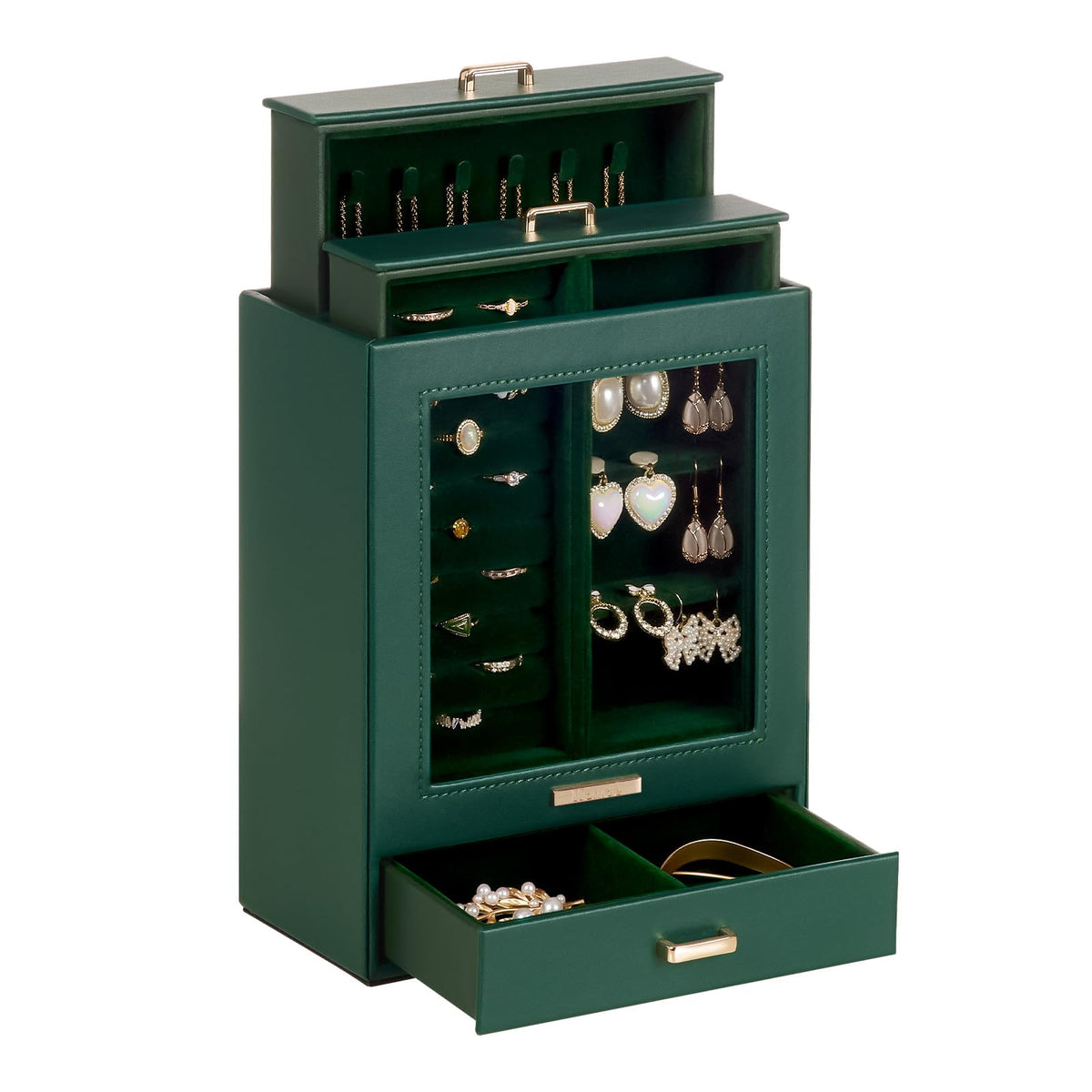 Homde Display Jewelry Box for Girls: Starter Organizer with Clear Window