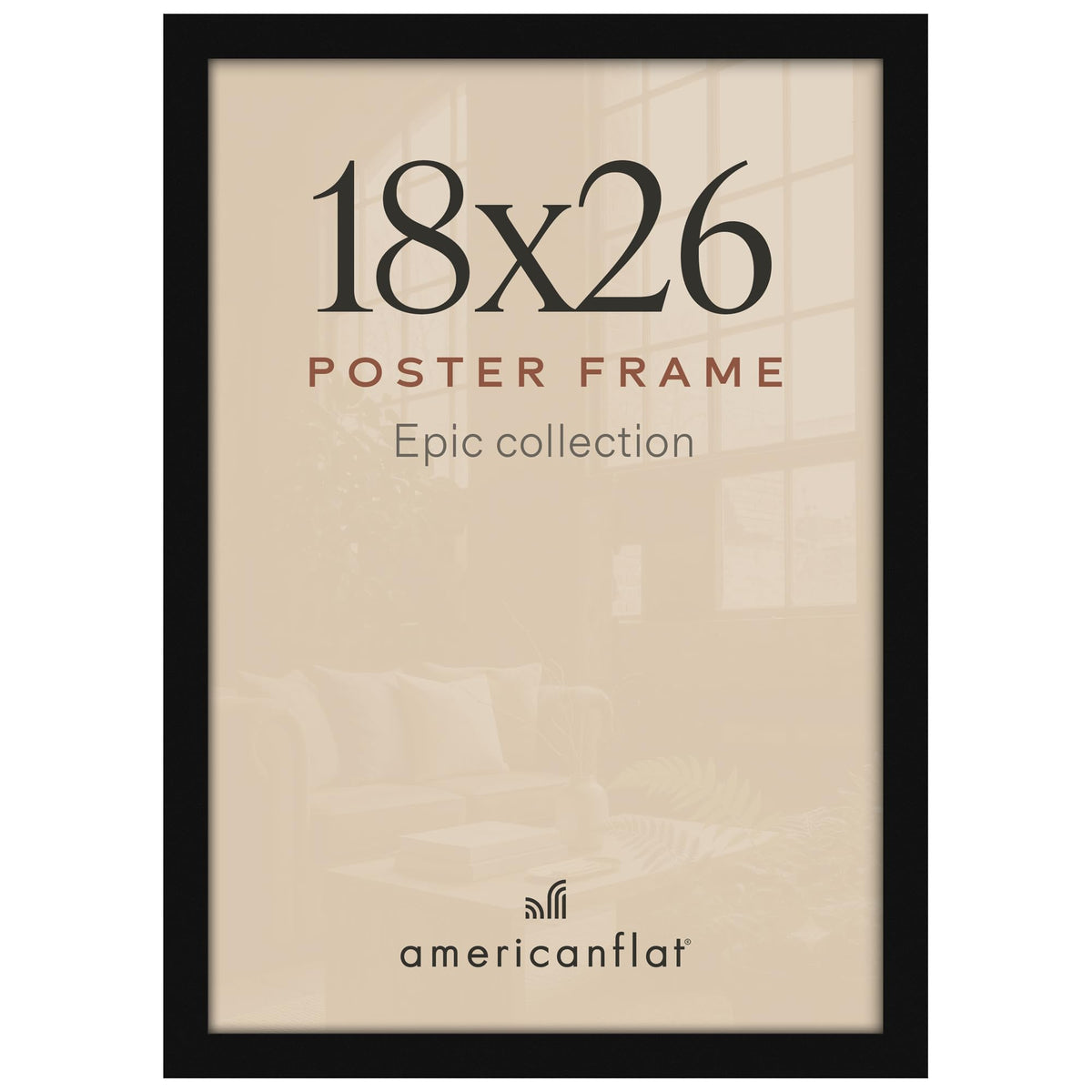 Americanflat 16x20 Poster Frame - Engineered Wood - Black