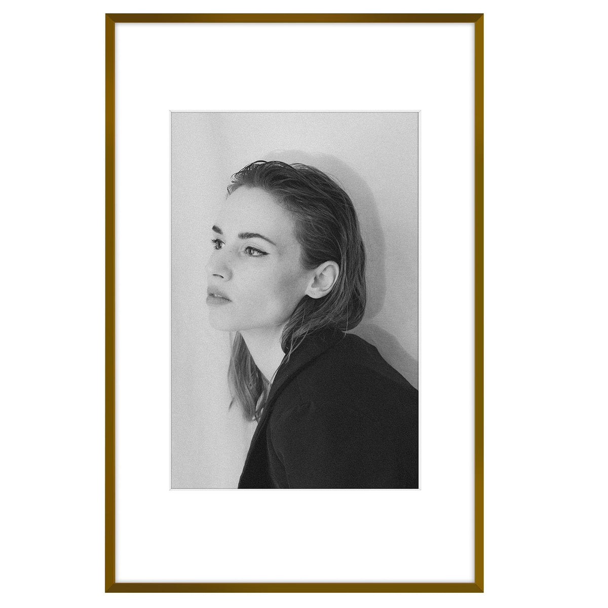 Golden State Art 11x14 Gold Aluminum Frame with White Mat, Real Glass