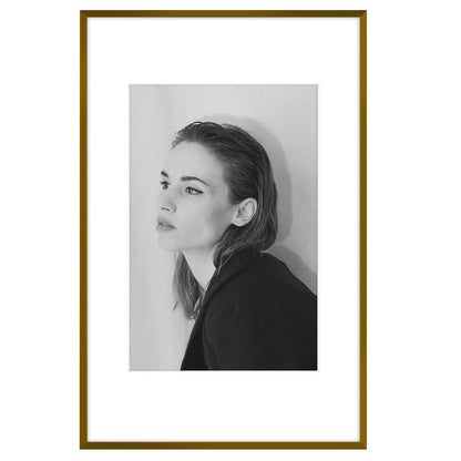 Golden State Art 11x14 Gold Aluminum Frame with White Mat, Real Glass