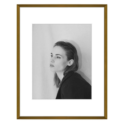 Golden State Art 11x14 Gold Aluminum Frame with White Mat, Real Glass
