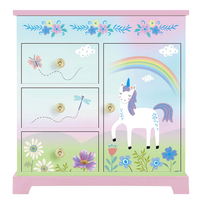 RR ROUND RICH DESIGN Kids Musical Jewelry Box for Girls Pink