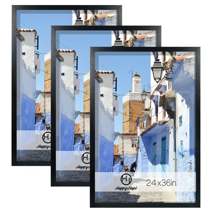 HappyHapi 8x10 Picture Frame Set of 6, Wall or Tabletop Display, White