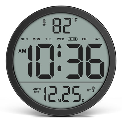WallarGe Night Light Wall Clock for Bedroom, 12 Inch