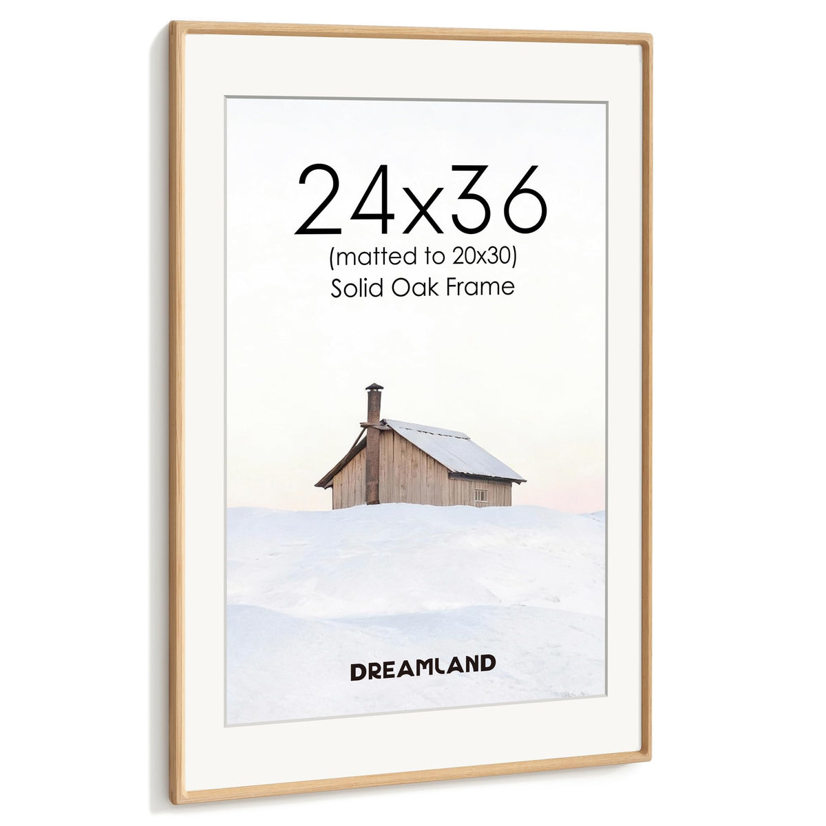 Dreamland 8x10 Picture Frame, USA-Sourced Oak Wood Photo Frames with HD Tempered Glass, 8 x 10 Wooden Frame Matted to 5 x 7, 8x10 Frames Handcrafted Rounded Corner for Tabletop or Wall Display
