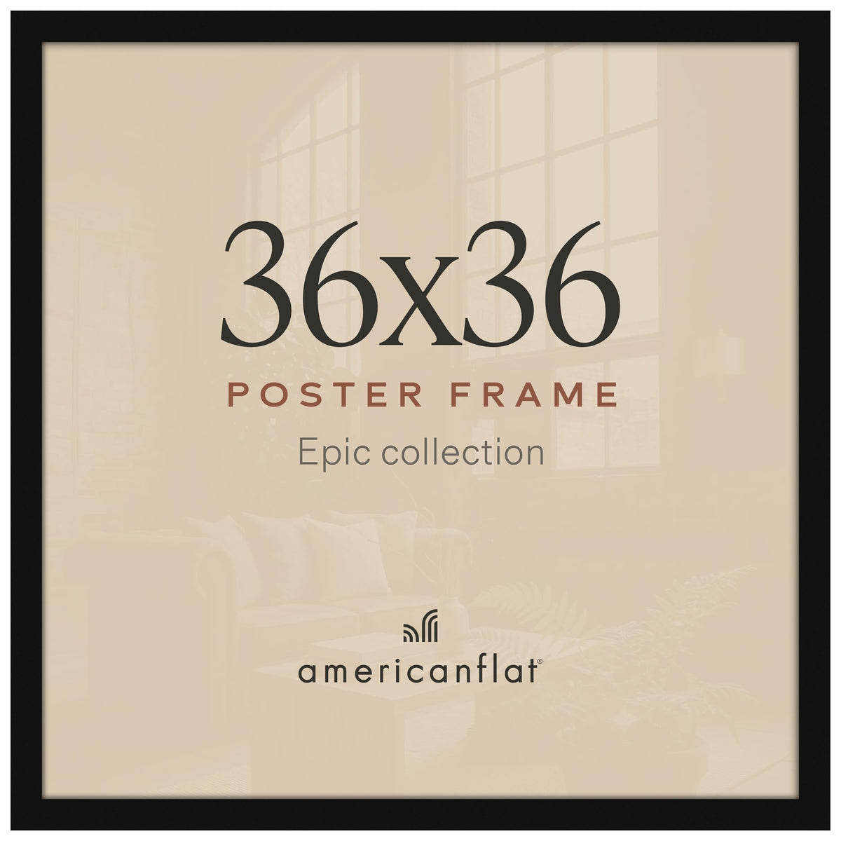 Americanflat 16x20 Poster Frame - Engineered Wood - Black