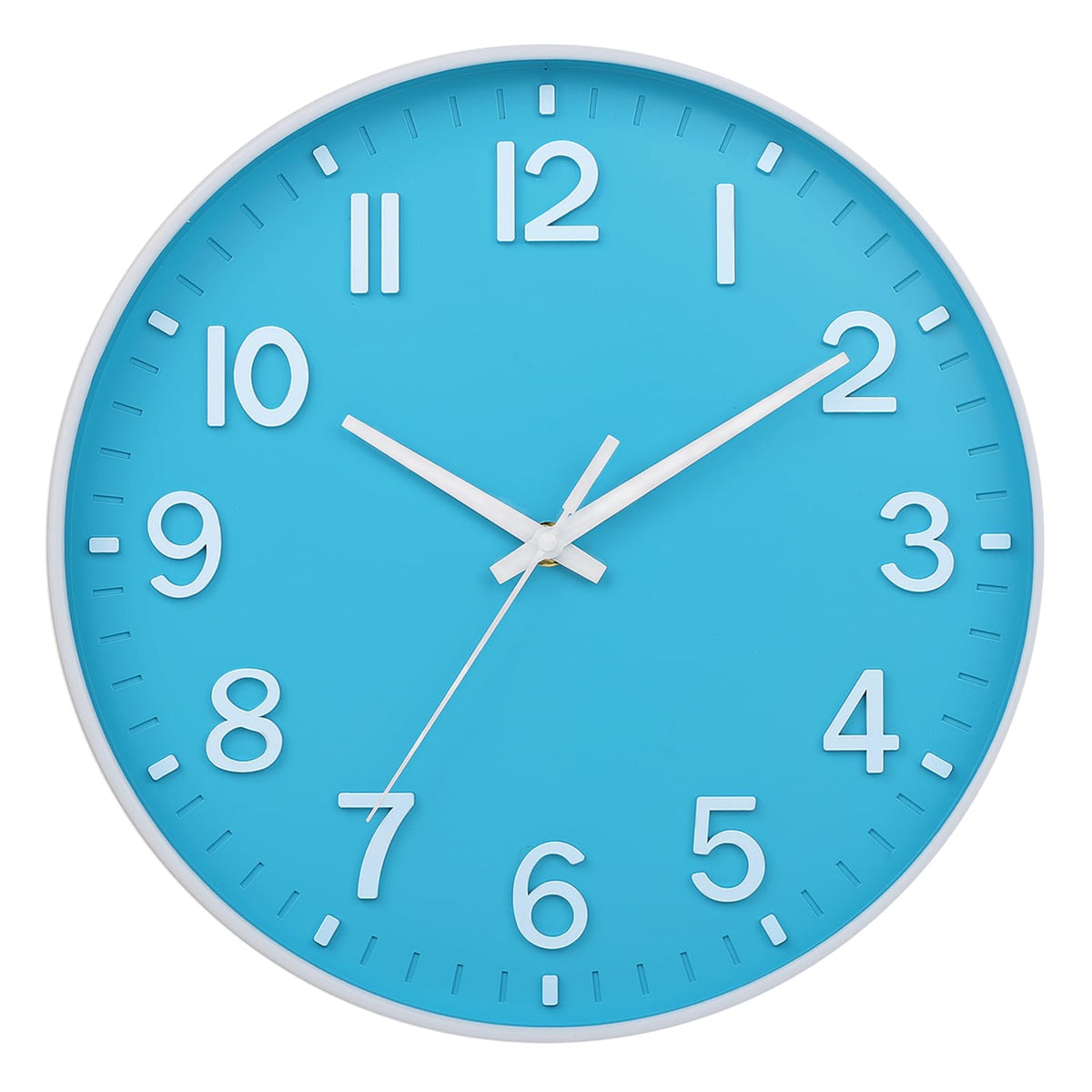 HZDHCLH 8 Inch Wall Clock Battery Operated Silent Non Ticking Green Modern