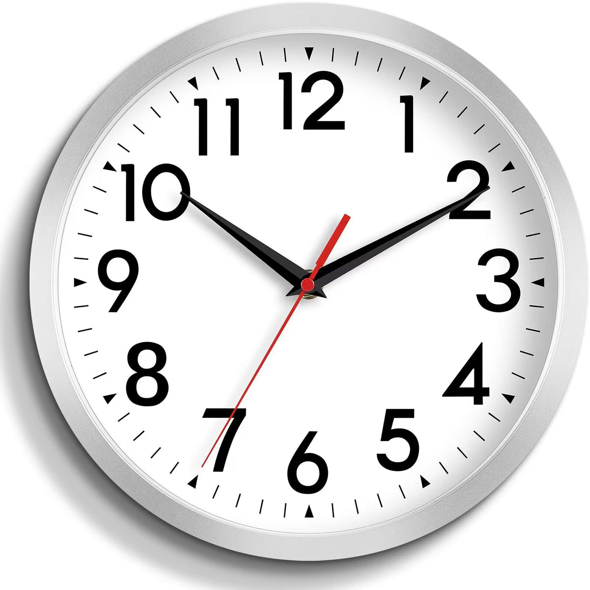 DAXSMY 12 Inch Wall Clock, Battery Operated Silent Non Ticking