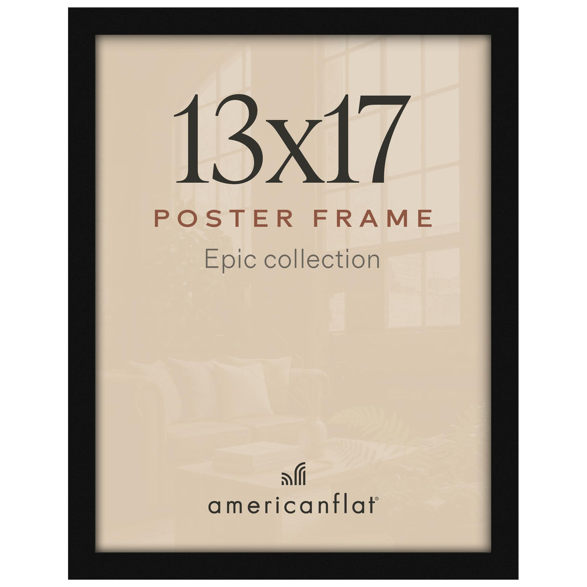 Americanflat 16x20 Poster Frame - Engineered Wood - Black