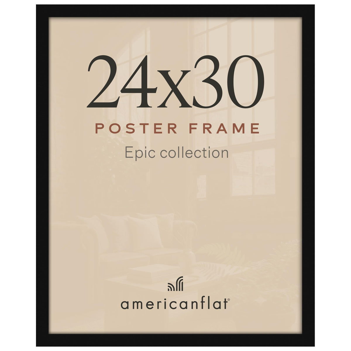Americanflat 16x20 Poster Frame - Engineered Wood - Black