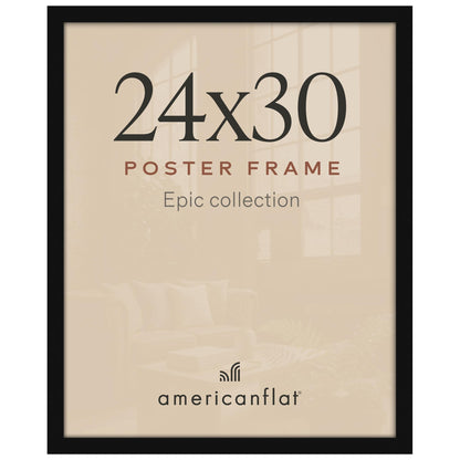 Americanflat 16x20 Poster Frame - Engineered Wood - Black