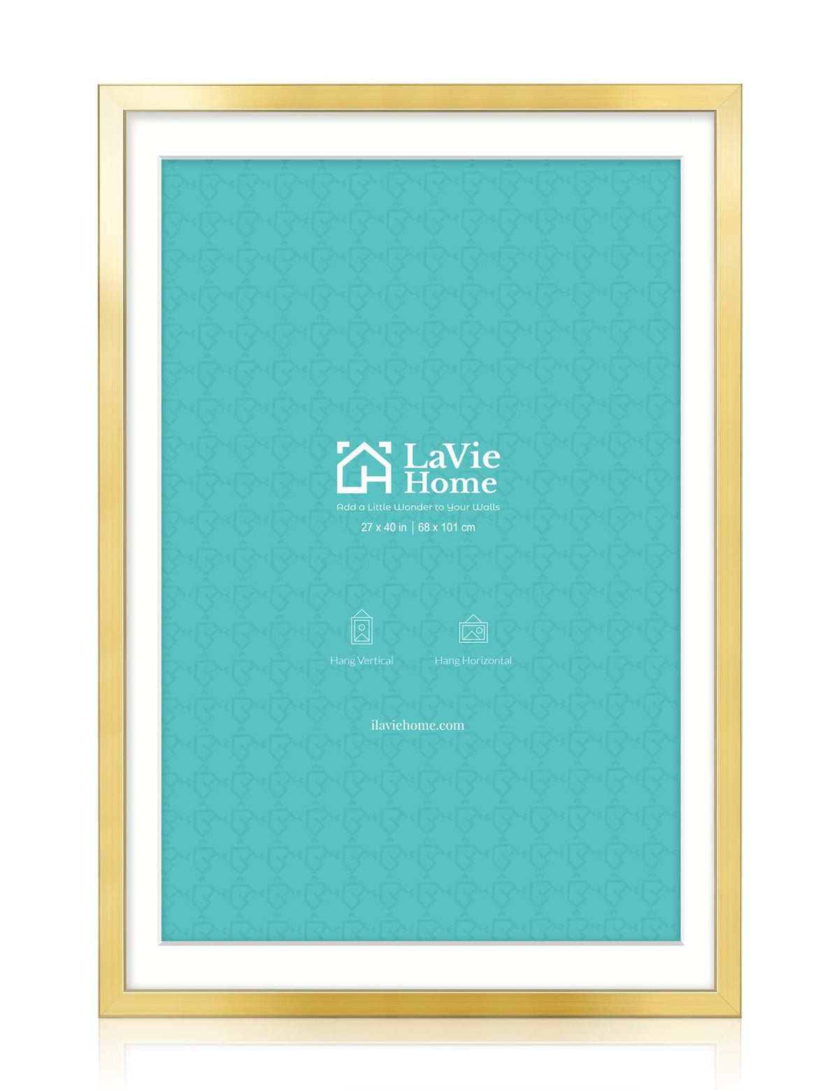 LaVie Home 14x18 Picture Frame Black Poster Frame,Display Pictures 12x16 with Mat or 14x18 Without Mat, Stable and Sturdy Frame and Polished Plexiglass, Horizontal and Vertical Format of The Walls