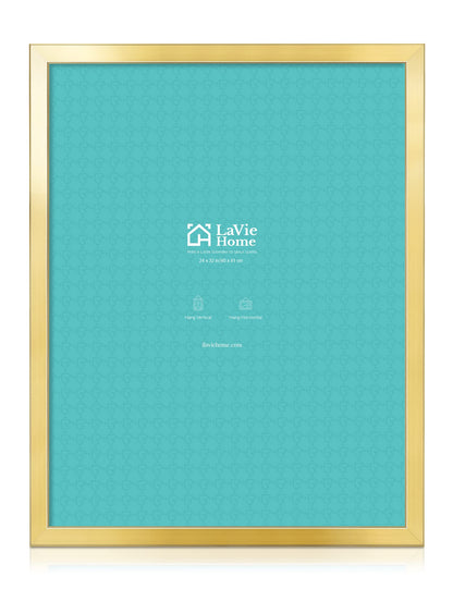 LaVie Home 14x18 Picture Frame Black Poster Frame,Display Pictures 12x16 with Mat or 14x18 Without Mat, Stable and Sturdy Frame and Polished Plexiglass, Horizontal and Vertical Format of The Walls