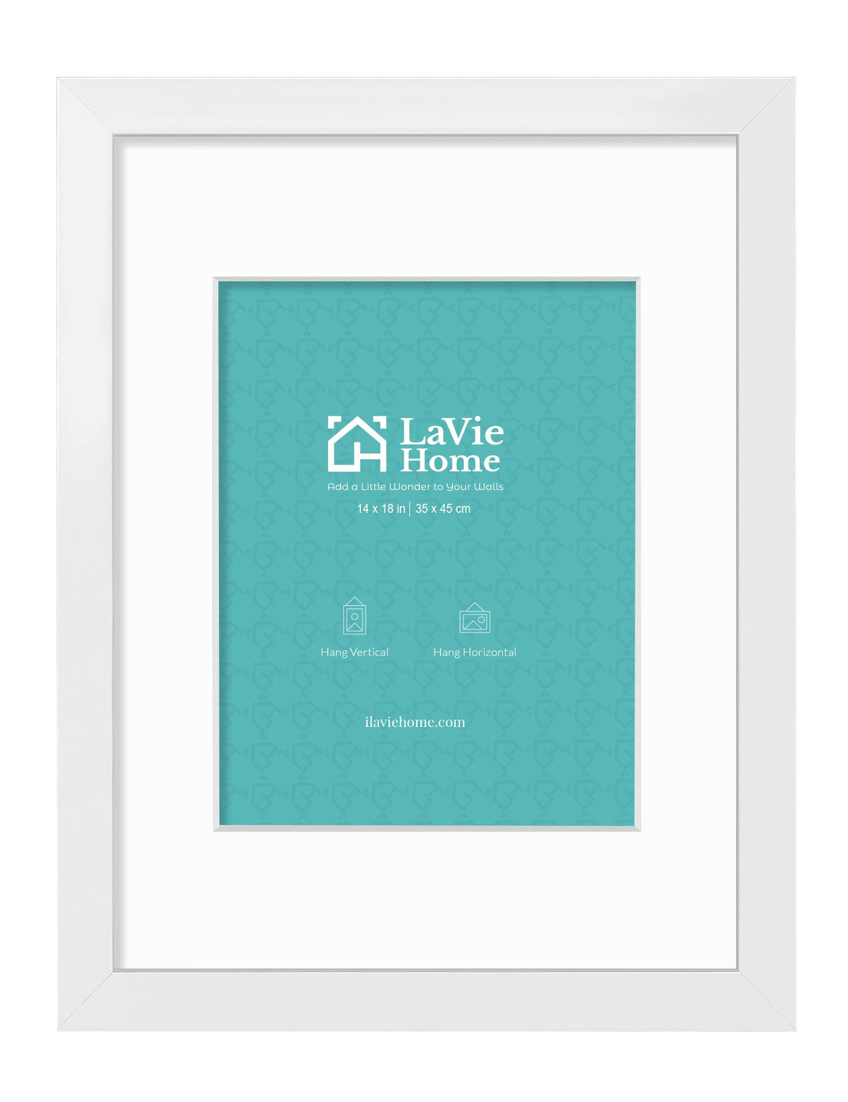 LaVie Home 14x18 Picture Frame Black Poster Frame,Display Pictures 12x16 with Mat or 14x18 Without Mat, Stable and Sturdy Frame and Polished Plexiglass, Horizontal and Vertical Format of The Walls