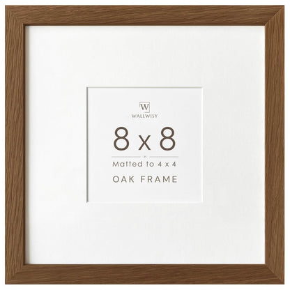 5x7 Picture Frame, Solid Oak Wood 5x7 Photo Frame with Mat to 4x6