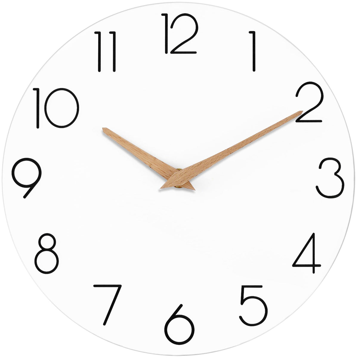 cicininc 8 Inch Battery Operated Wall Clock, Silent Analog, Black