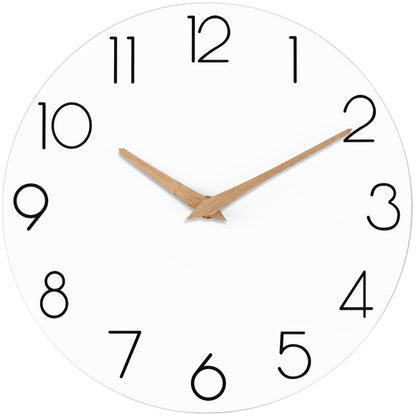 cicininc 8 Inch Battery Operated Wall Clock, Silent Analog, Black