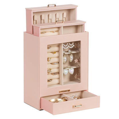 Homde Display Jewelry Box for Girls: Starter Organizer with Clear Window