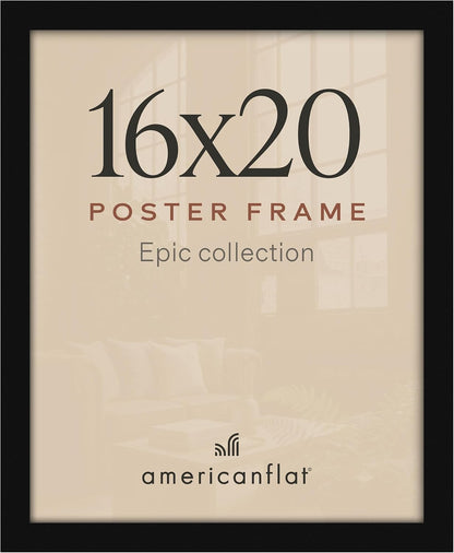 Americanflat 16x20 Poster Frame - Engineered Wood - Black