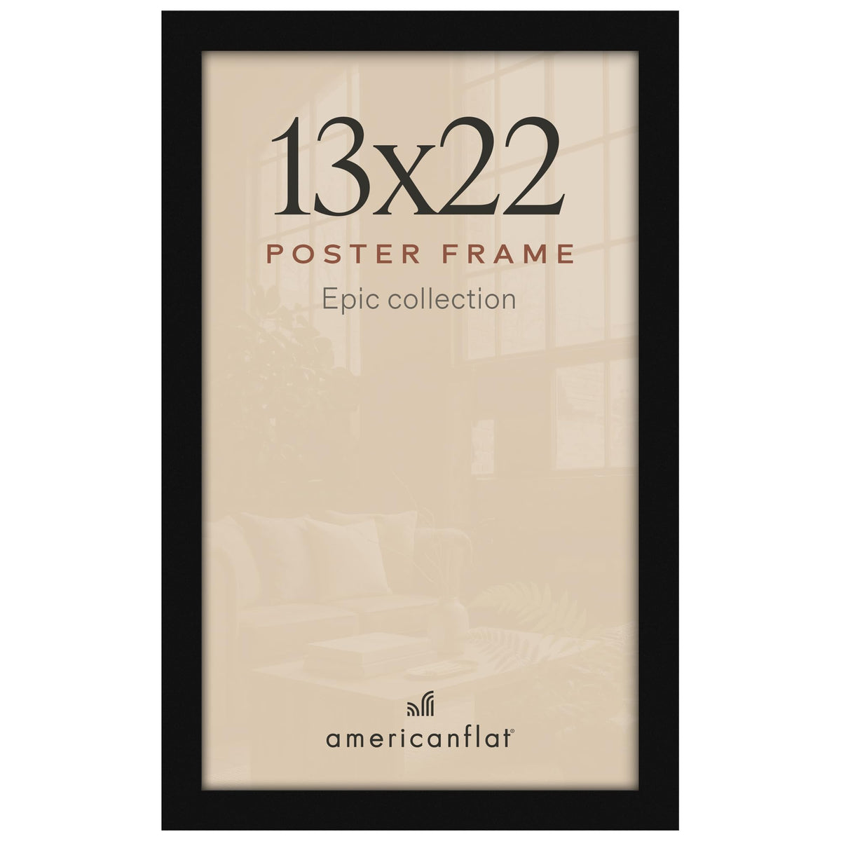 Americanflat 16x20 Poster Frame - Engineered Wood - Black