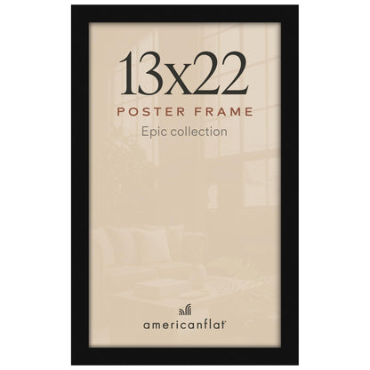 Americanflat 16x20 Poster Frame - Engineered Wood - Black