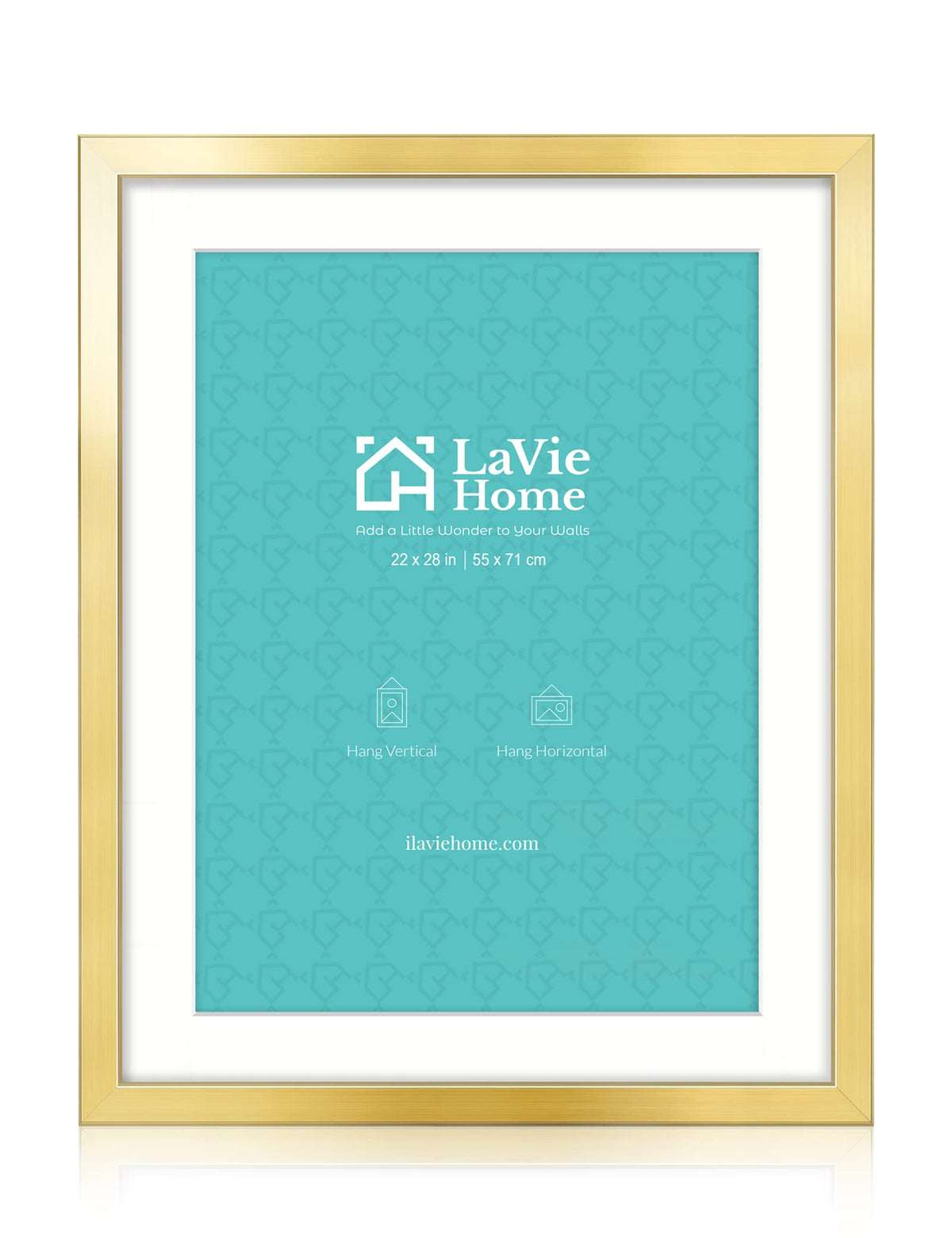 LaVie Home 14x18 Picture Frame Black Poster Frame,Display Pictures 12x16 with Mat or 14x18 Without Mat, Stable and Sturdy Frame and Polished Plexiglass, Horizontal and Vertical Format of The Walls