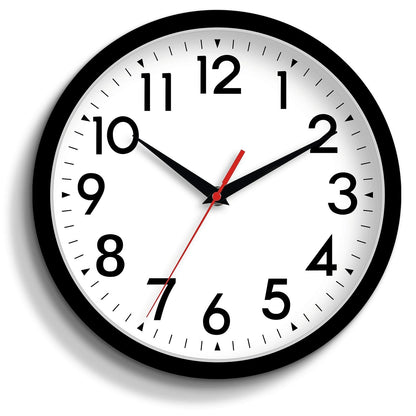 DAXSMY 14 Inch Wall Clock, Battery Operated Silent Non Ticking