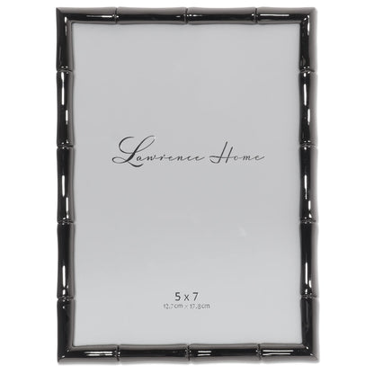 Lawrence 712246 4-Inch W x 6-Inch H Gold Metal Picture Frame with Bamboo Design