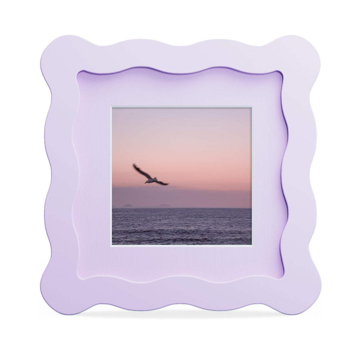 4x6 Picture Frame with Mat for 3.5x5, Wavy Edge Wooden Real Glass Photo Frame for Tabletop and Wall Hanging, Green, 1 Pack