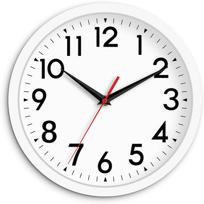 DAXSMY 14 Inch Wall Clock, Battery Operated Silent Non Ticking