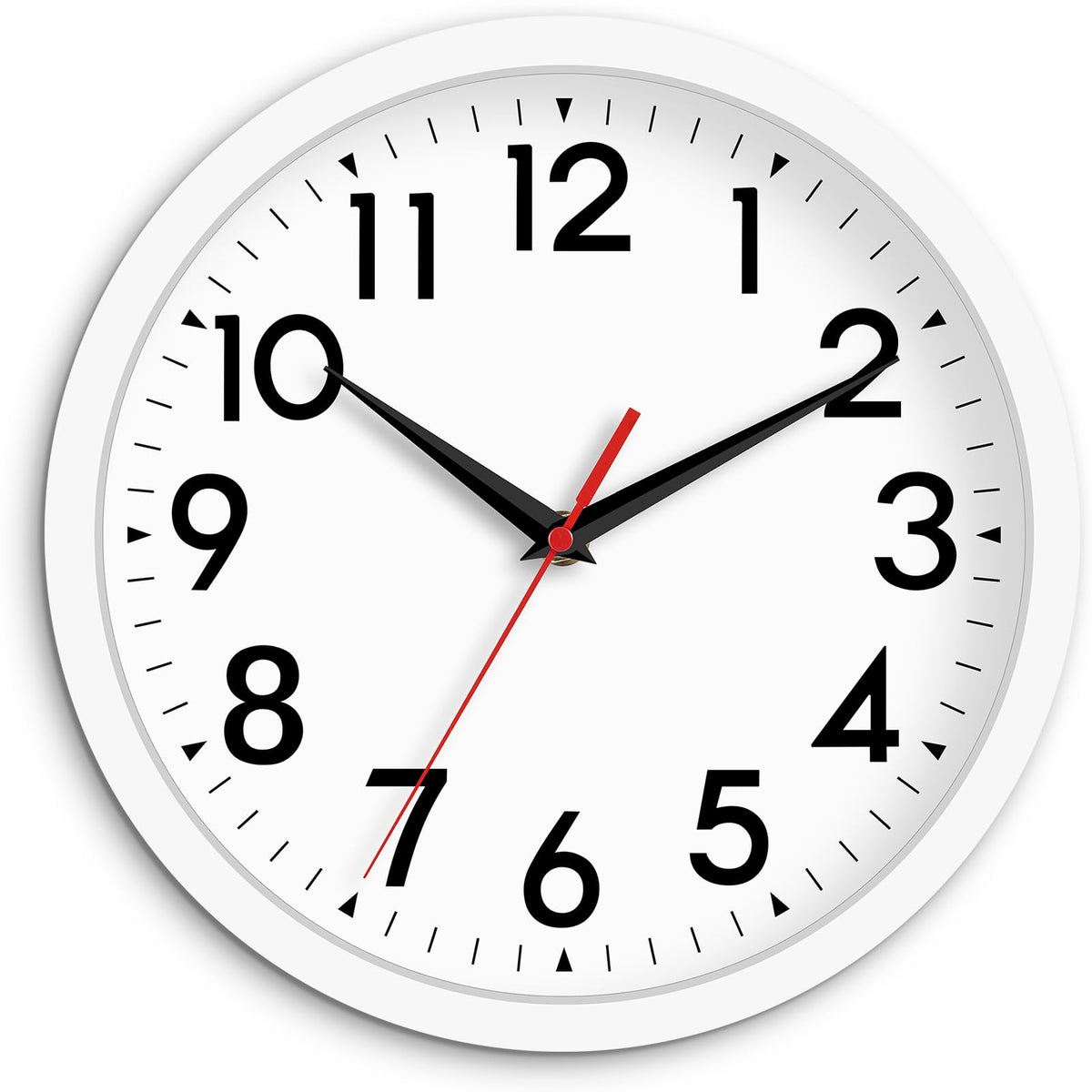 DAXSMY 12 Inch Wall Clock, Battery Operated Silent Non Ticking