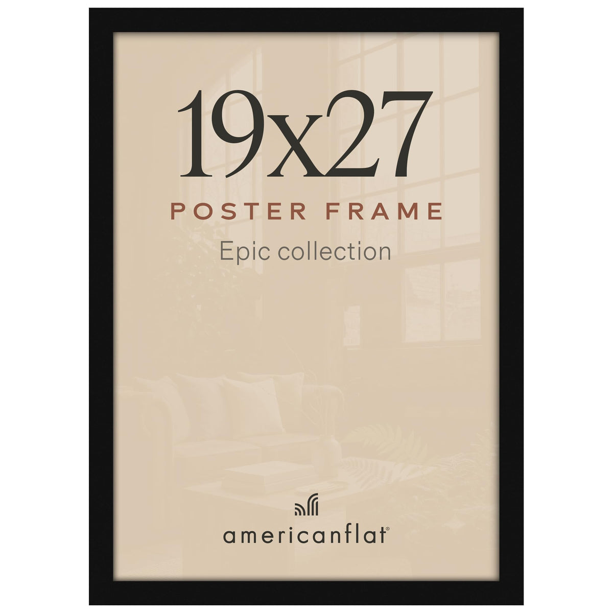 Americanflat 16x20 Poster Frame - Engineered Wood - Black