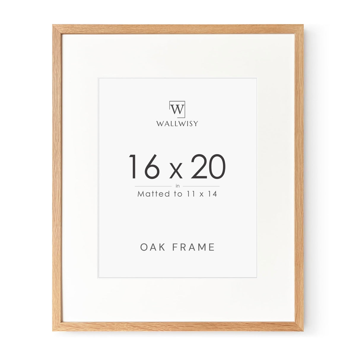 5x7 Picture Frame, Solid Oak Wood 5x7 Photo Frame with Mat to 4x6