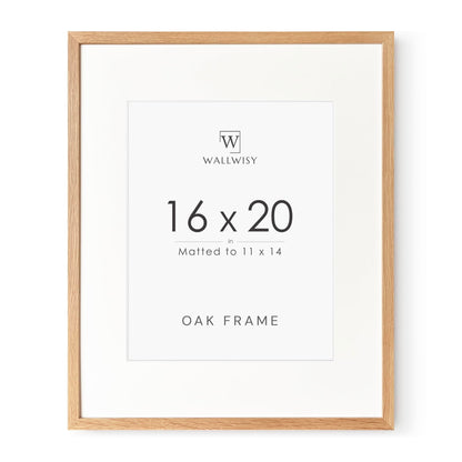 5x7 Picture Frame, Solid Oak Wood 5x7 Photo Frame with Mat to 4x6