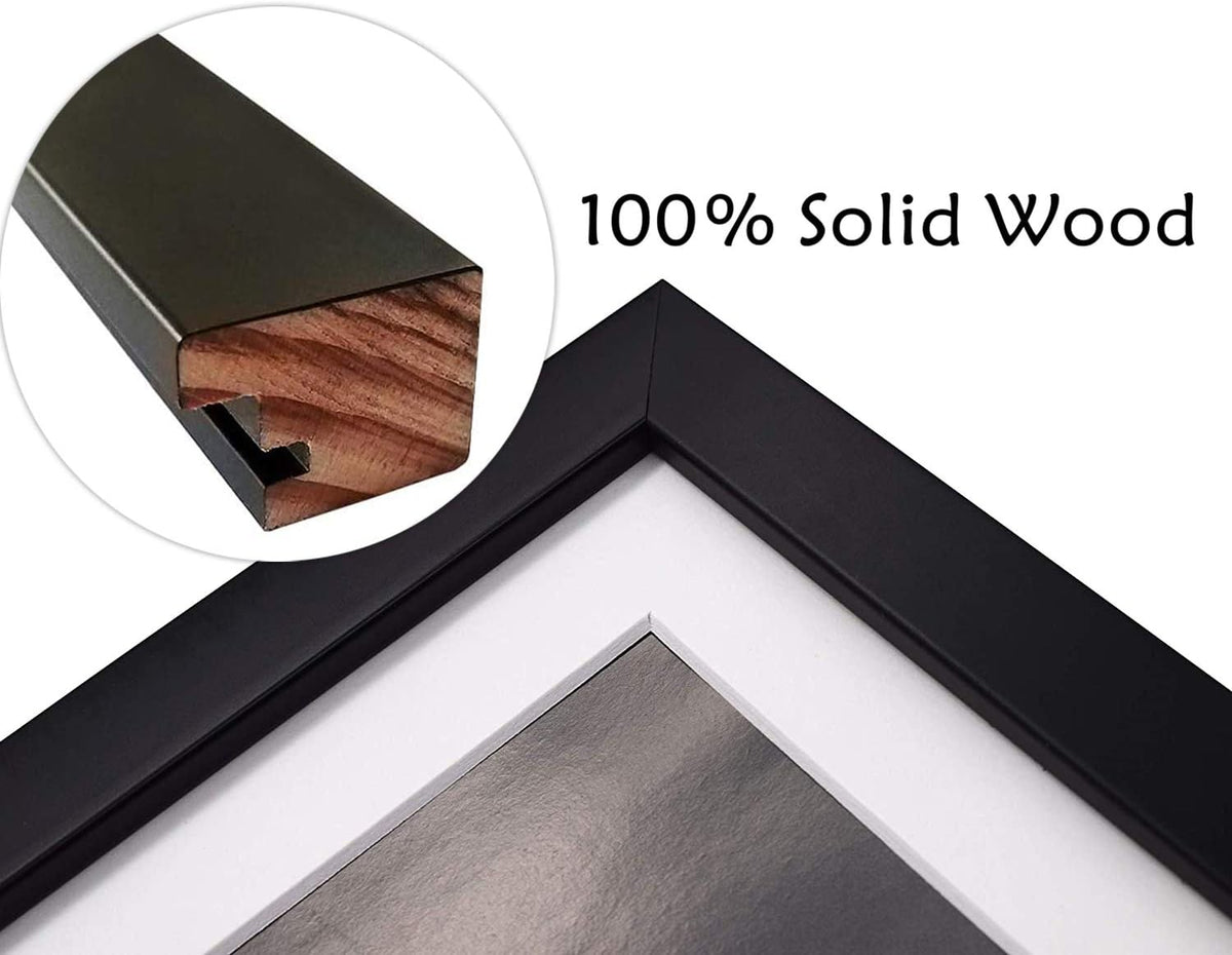 Golden State Art 9-Openings 4x6 Wood Collage Picture Frame Black