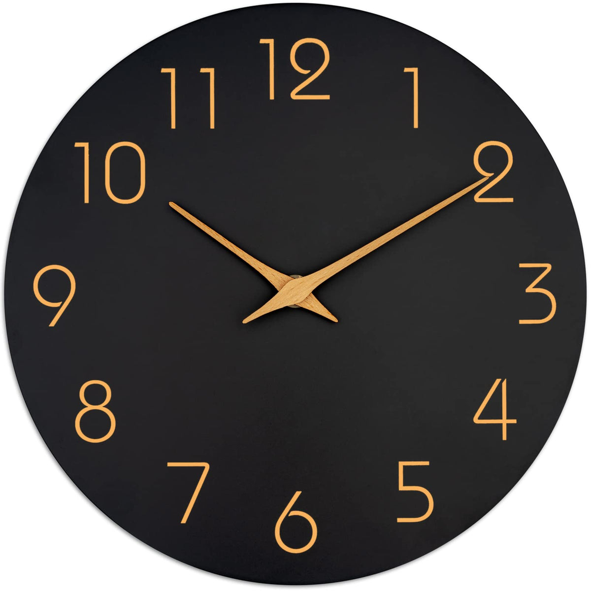 Mosewa Wall Clock 14" Battery Operated Silent Non-Ticking Simple Minimalist