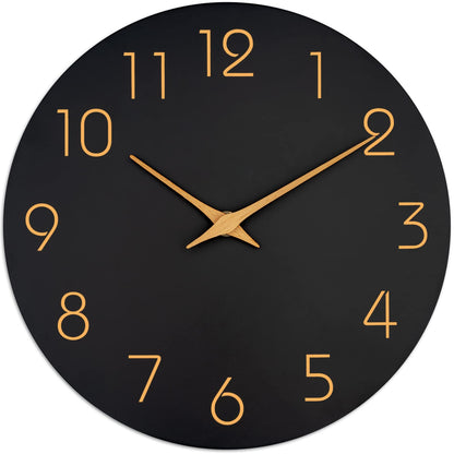 Mosewa Wall Clock 8" Battery Operated Silent Non-Ticking Simple Minimalist