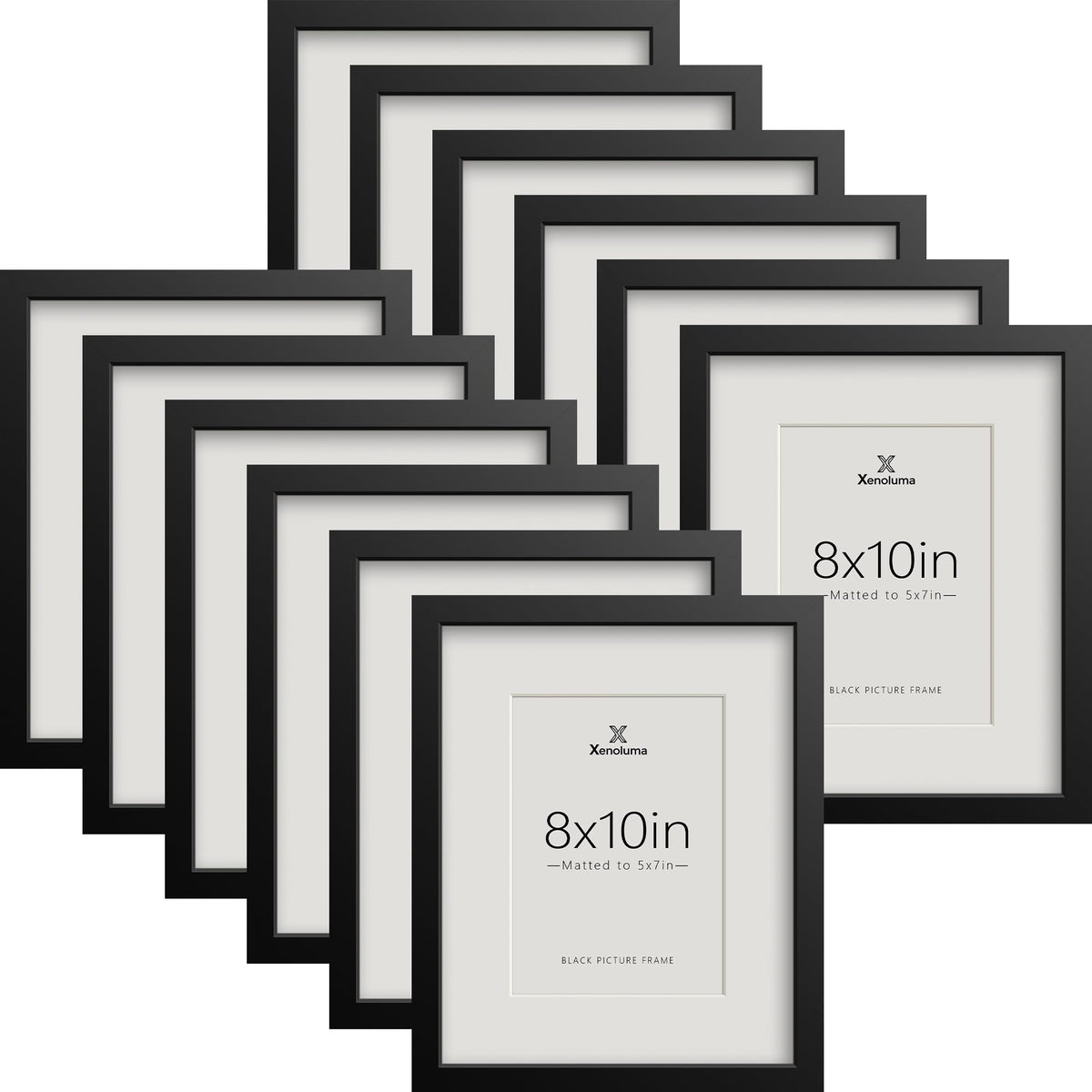 8.5 By 11 Picture Frames 6x8 with Mat - Black Photo Frame 1 Pack