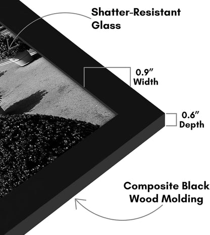Americanflat 11x17 Picture Frame - Engineered Wood - Black