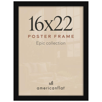 Americanflat 16x20 Poster Frame - Engineered Wood - Black