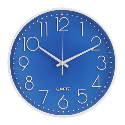 Wall Clock 12 Inch Non-Ticking Silent Modern Simple Style Round Decor Clock Gold Stereoscopic Dial Quartz Wall Clocks for Home/Office/School/Living Room/Bedroom/Kitchen
