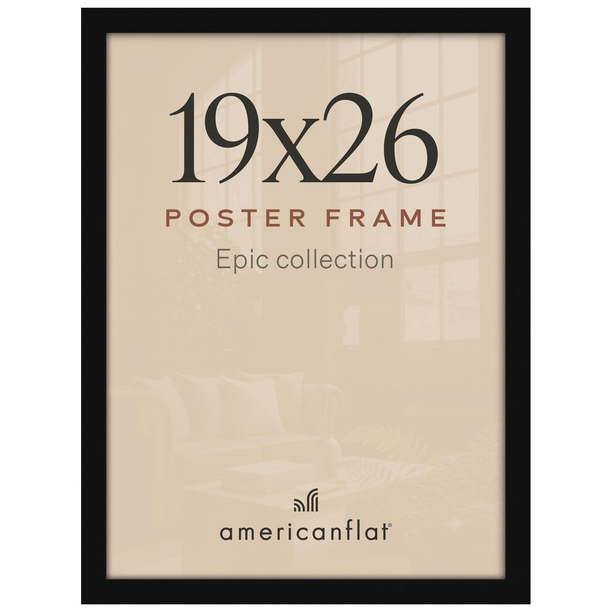 Americanflat 16x20 Poster Frame - Engineered Wood - Black