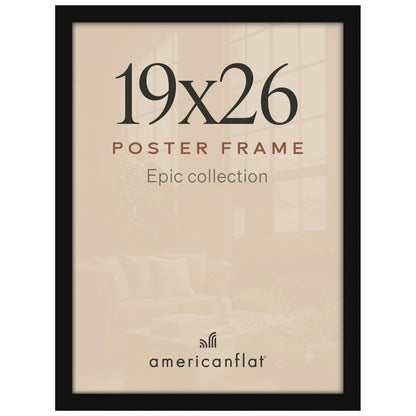 Americanflat 16x20 Poster Frame - Engineered Wood - Black