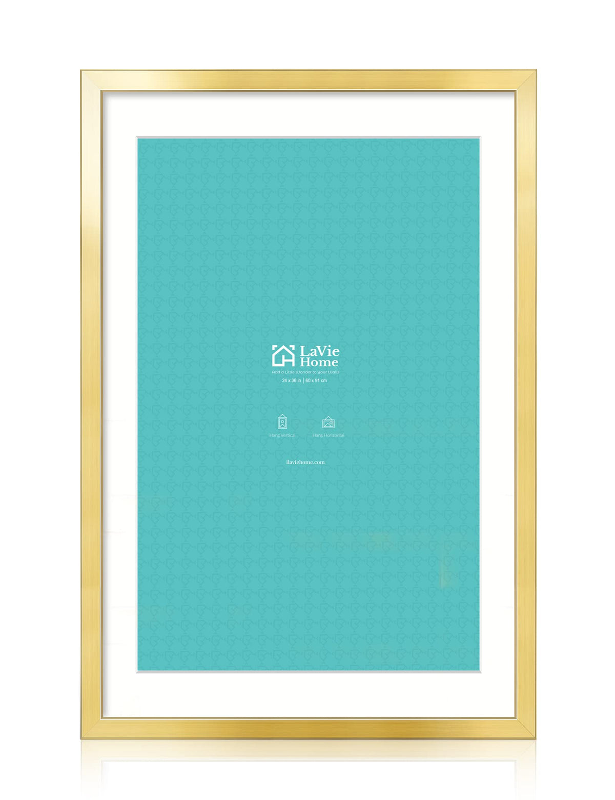 LaVie Home 14x18 Picture Frame Black Poster Frame,Display Pictures 12x16 with Mat or 14x18 Without Mat, Stable and Sturdy Frame and Polished Plexiglass, Horizontal and Vertical Format of The Walls