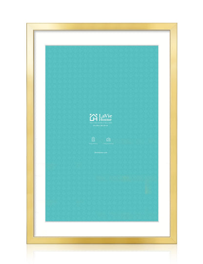 LaVie Home 14x18 Picture Frame Black Poster Frame,Display Pictures 12x16 with Mat or 14x18 Without Mat, Stable and Sturdy Frame and Polished Plexiglass, Horizontal and Vertical Format of The Walls